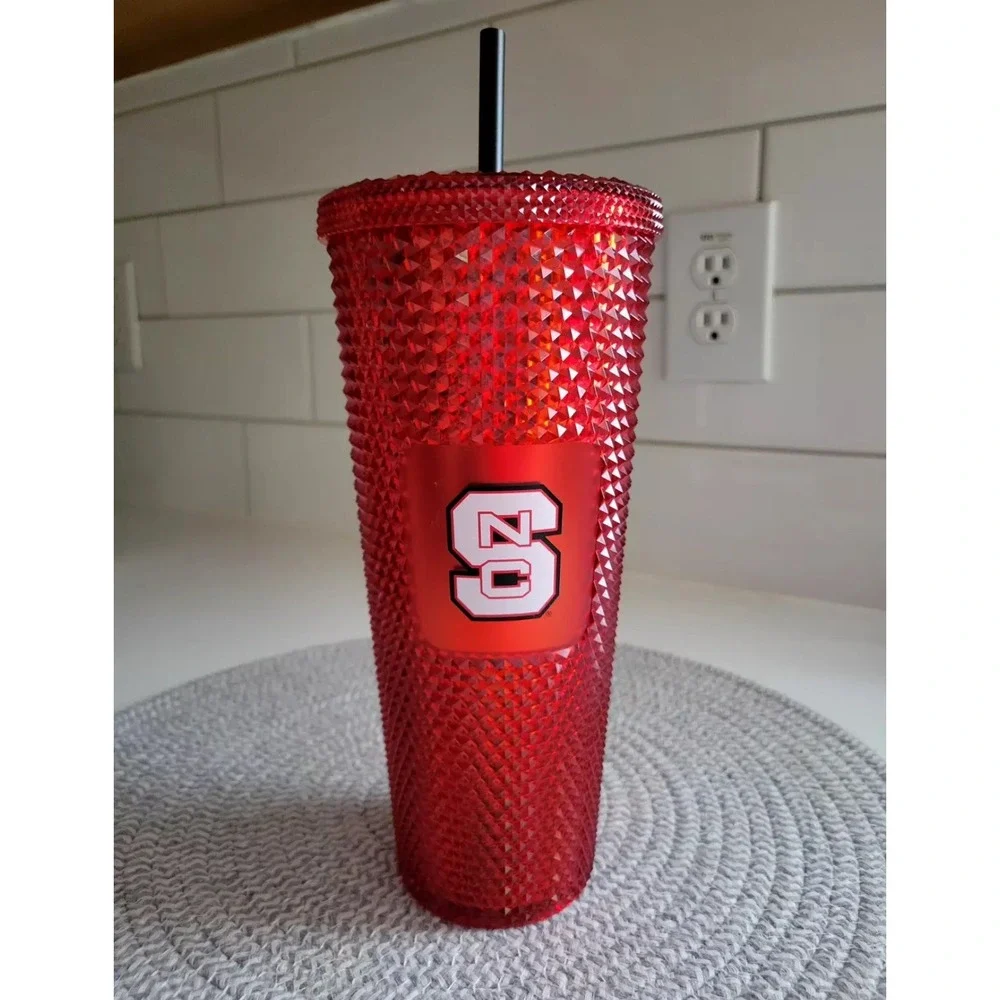 2024 Limited Edition NC‎ State Wolfpack NCSU Red Studded Starbucks 24oz Tumbler
